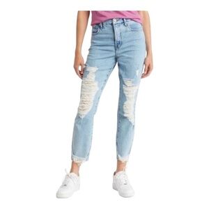 Good American Good Vintage Distressed Straight Leg Jeans NWT